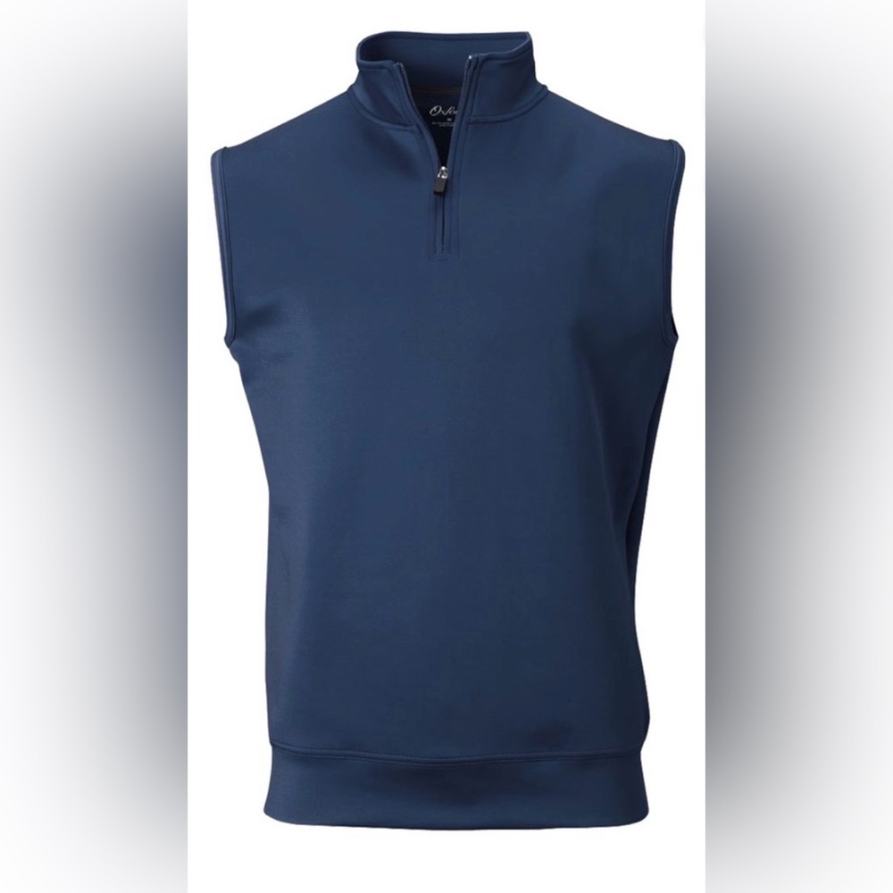 Oxford America Ferguson 1/4 Zip Golf Pullover Vest Navy Blue Size Large